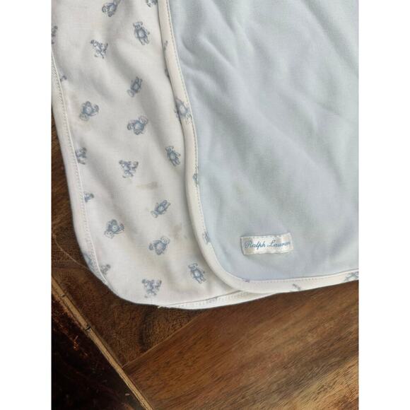 Ralph Lauren Baby Boys' Layette Reversible Printed Receiving Blanket - Picture 2 of 5